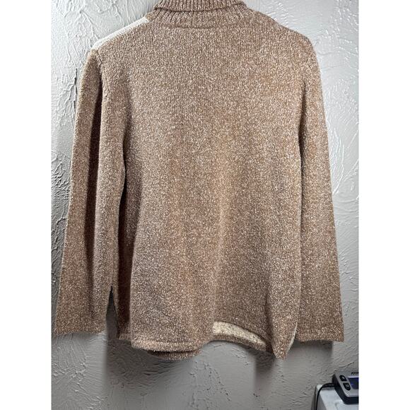 Tanjay Fall Leaves Thanksgiving Knit Pullover Sweater Books Sewing Size Small - Picture 4 of 5